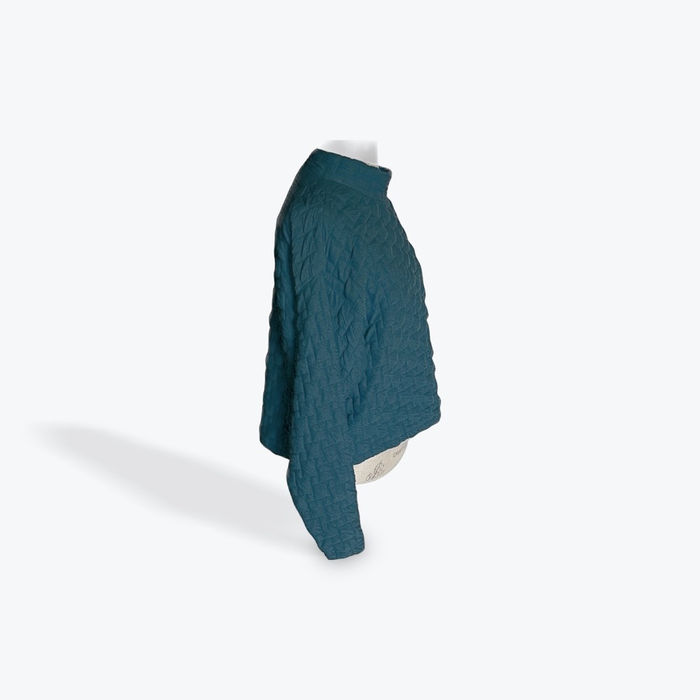 Zara Quilted Teal Top-Large worn Once - Picture 3 of 4